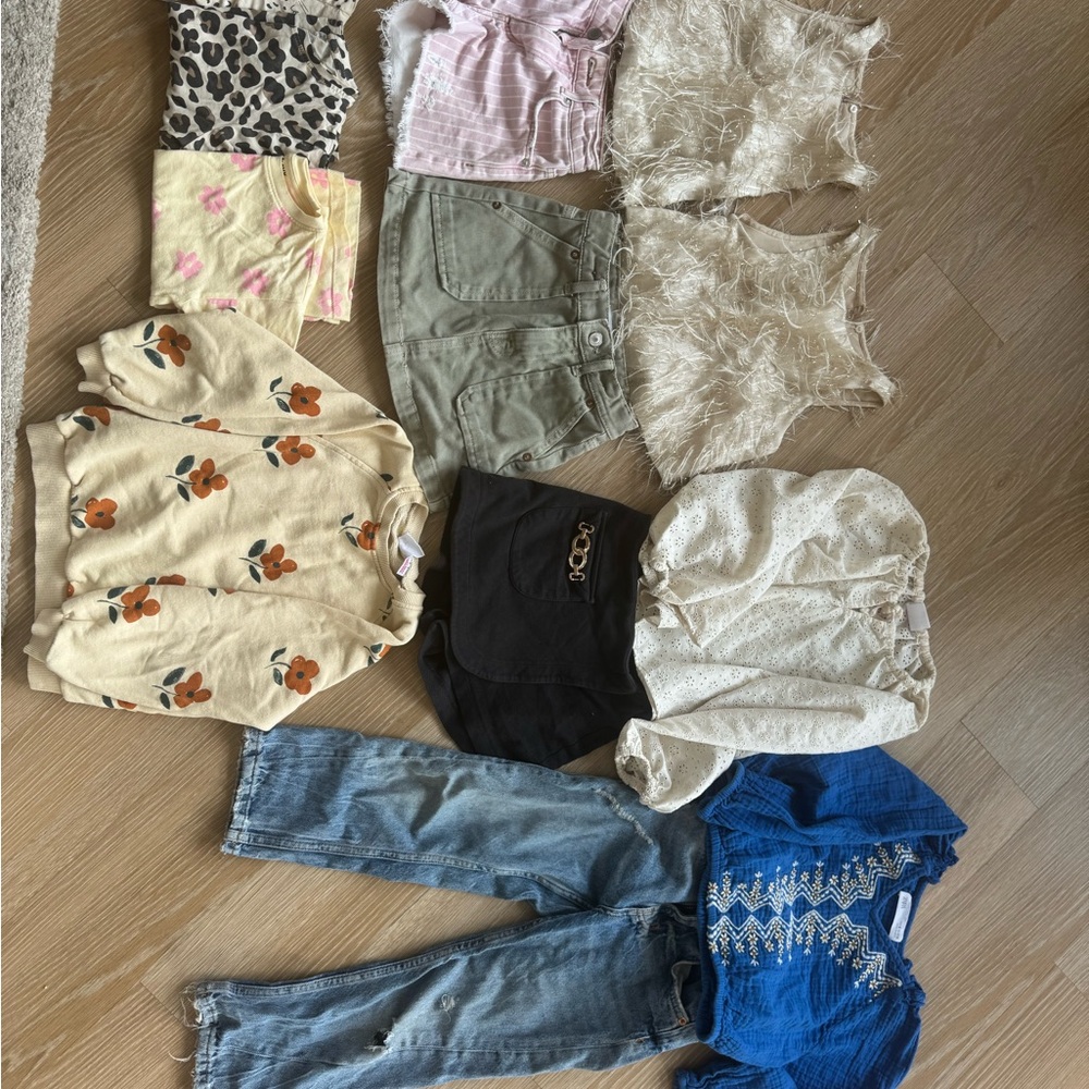 Zara Kids bundle skort, skirt, shorts, blouses, jeans